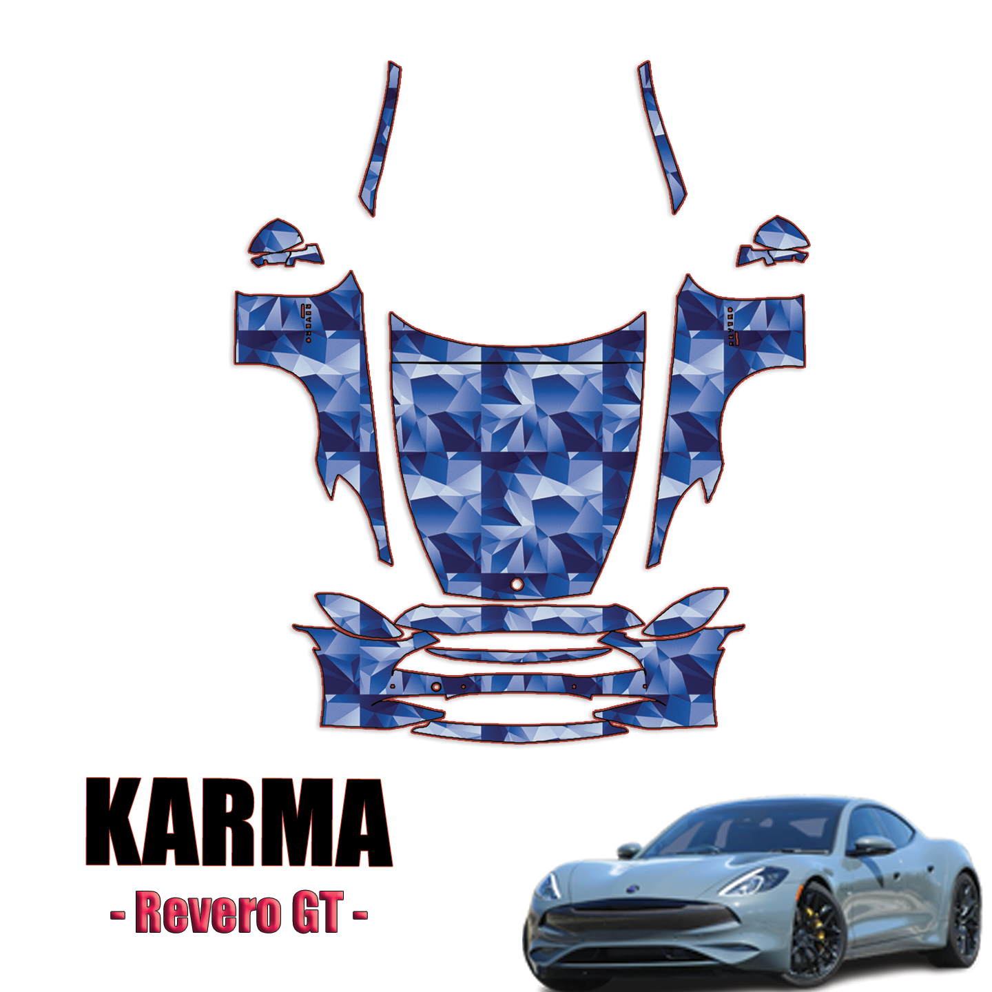 2020-2023 Karma Revero GT Precut Paint Protection Kit – Full Front + A Pillars + Rooftop