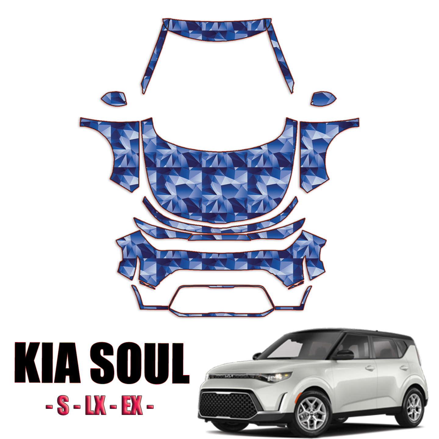 2023-2024 Kia Soul Precut Paint Protection Kit – Full Front + A Pillars + Rooftop