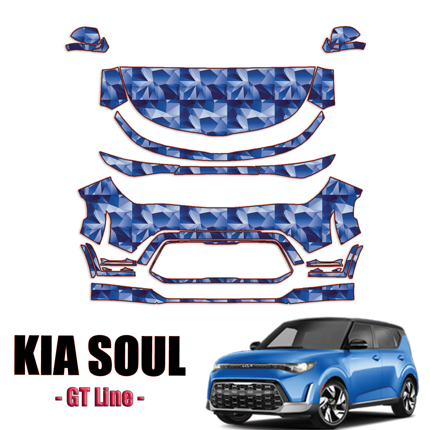 2023-2024 Kia Soul GT Line Precut Paint Protection PPF Kit – Partial Front