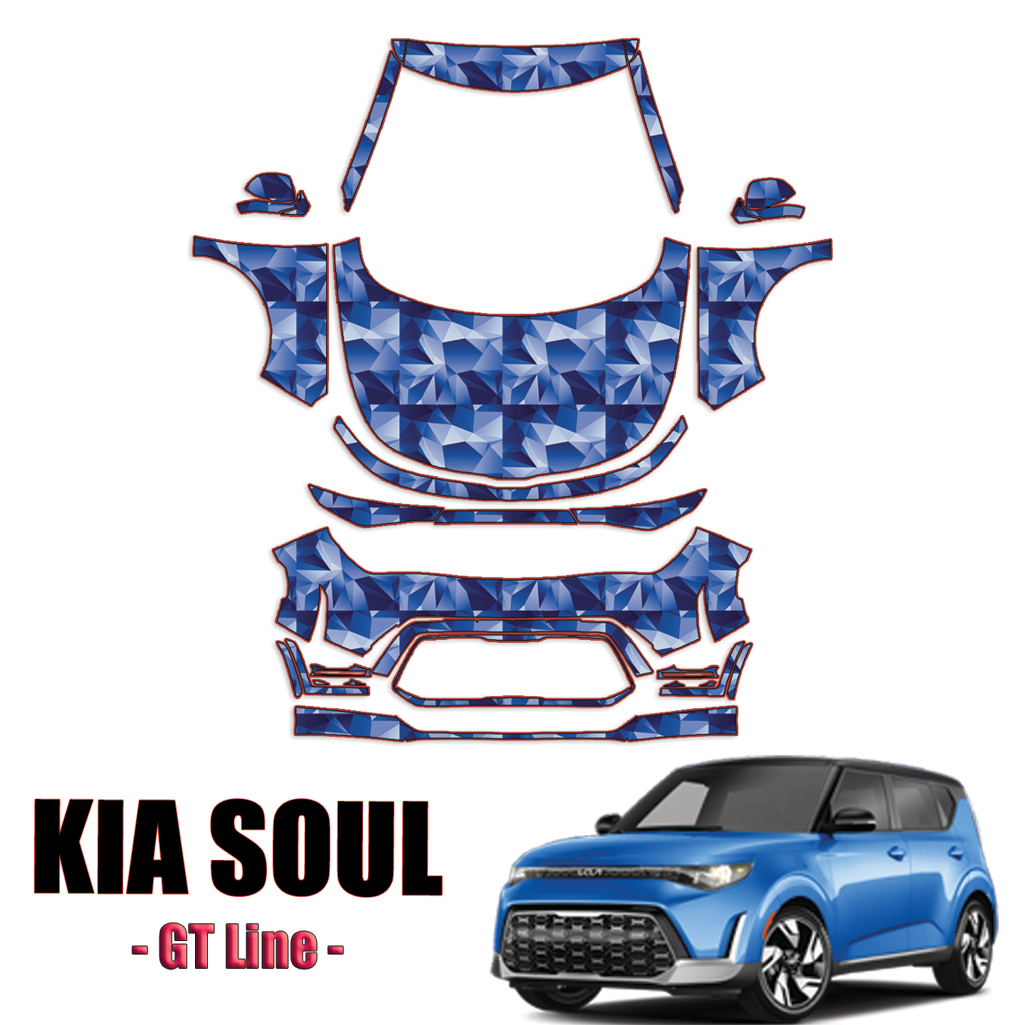 2023-2024 Kia Soul GT Line Precut Paint Protection Kit – Full Front + A Pillars + Rooftop