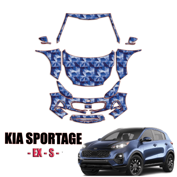 2020-2022 Kia Sportage – EX, S  Pre-Cut Paint Protection Kit-Full Front + A Pillars + Rooftop