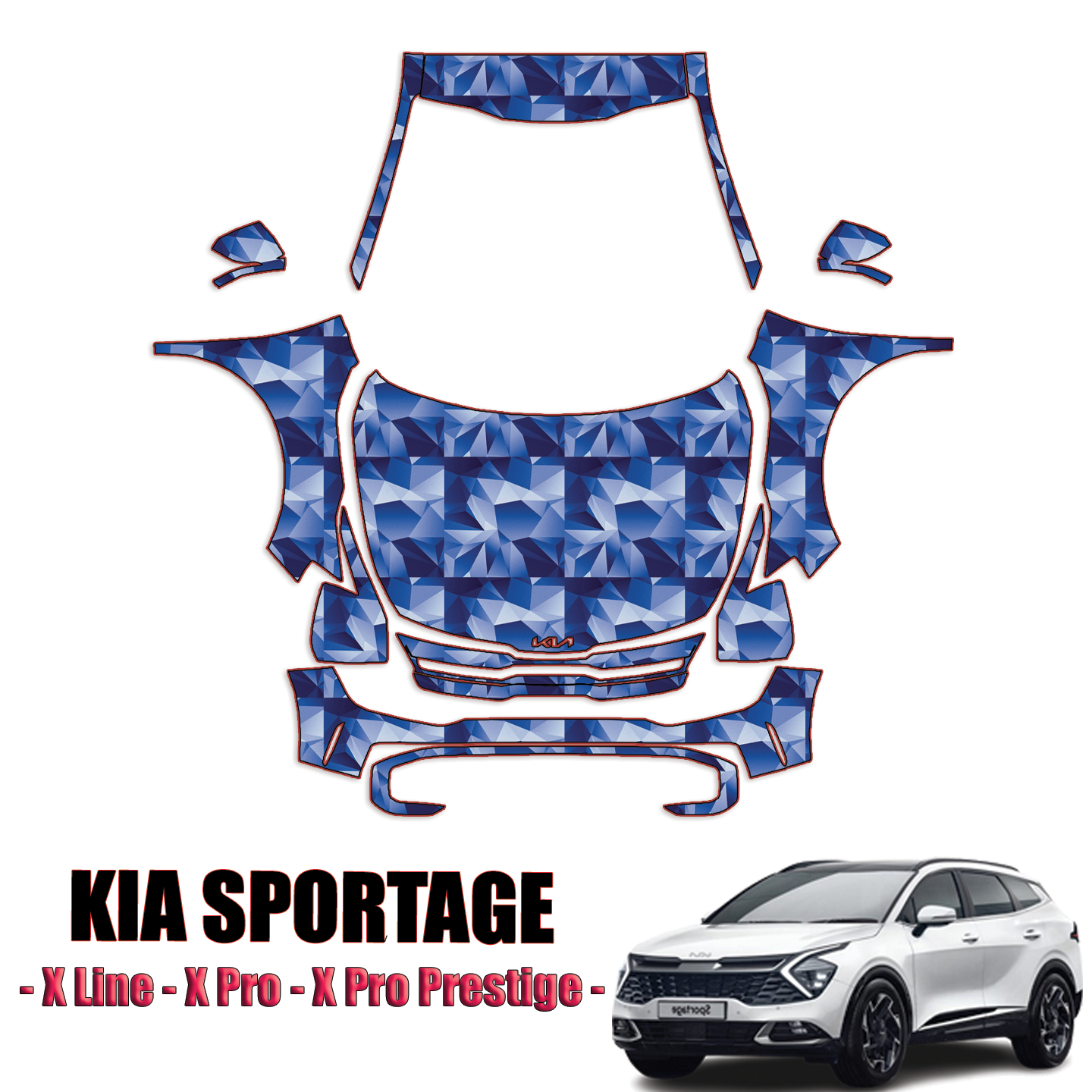 2023-2024 Kia Sportage Precut Paint Protection Kit – Full Front + A Pillars + Rooftop
