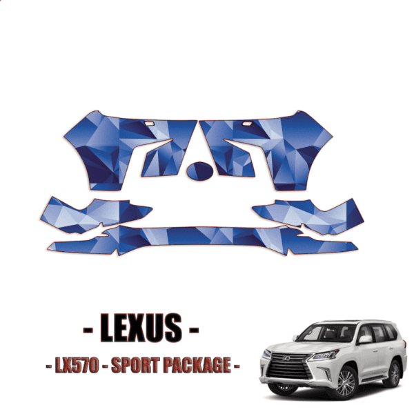 2020 -2021 Lexus LX570 Sport Paint Protection Kit (PPF) – Front Bumper