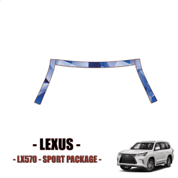 2020 – 2021 Lexus LX570 Sport Paint Protection Kit (PPF) – A Pillars + Rooftop