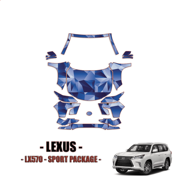 2020 – 2021 Lexus LX570 Sport Pre Cut Paint Protection Kit – Full Front +A Pillars + Rooftop