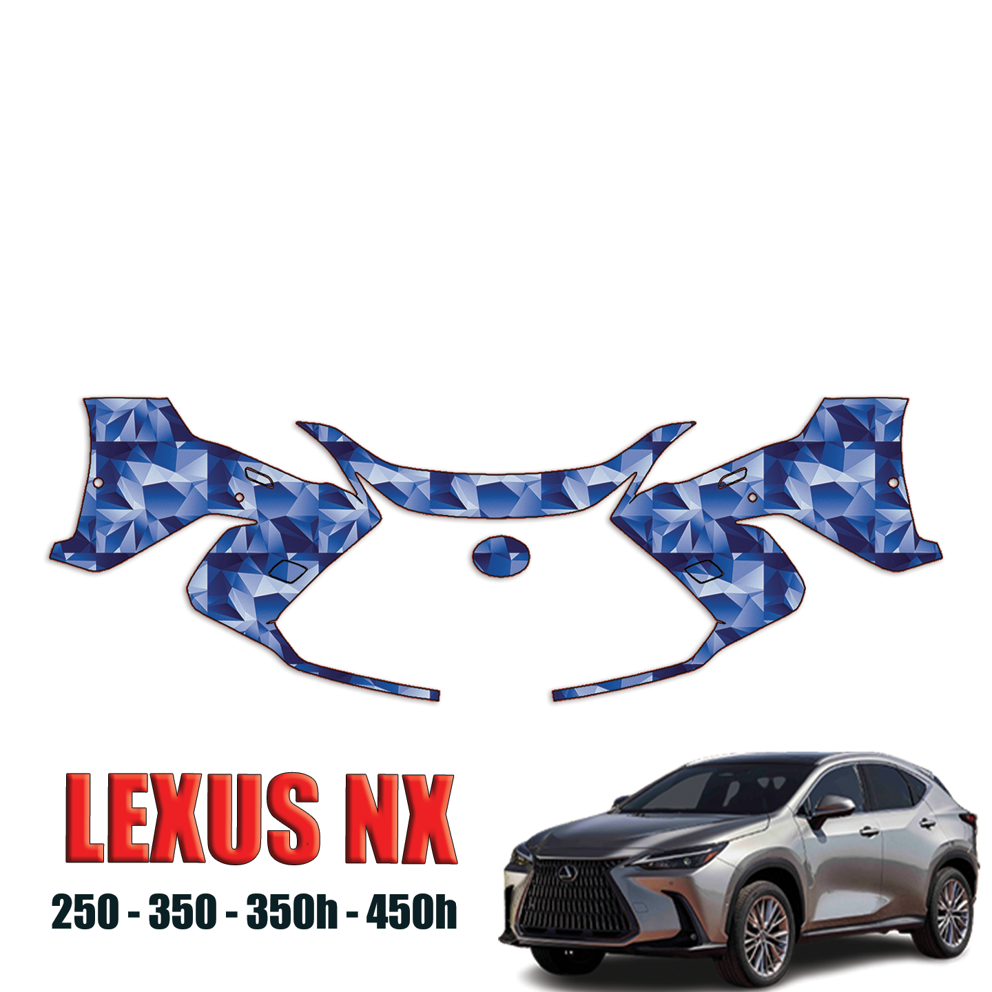 2022-2024 Lexus NX 250, 350, 350h, 450h Precut Paint Protection Kit – Front Bumper