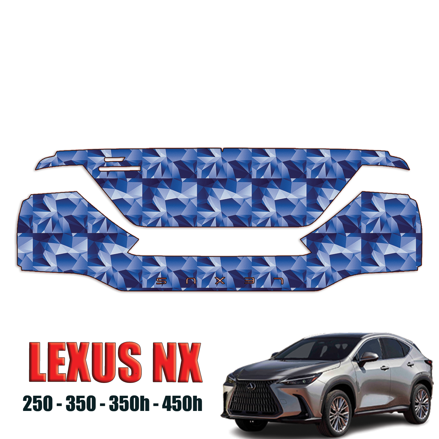 2022-2024 Lexus NX 250, 350, 350h, 450h Paint Protection Kit PPF – Tailgate (Assembly)