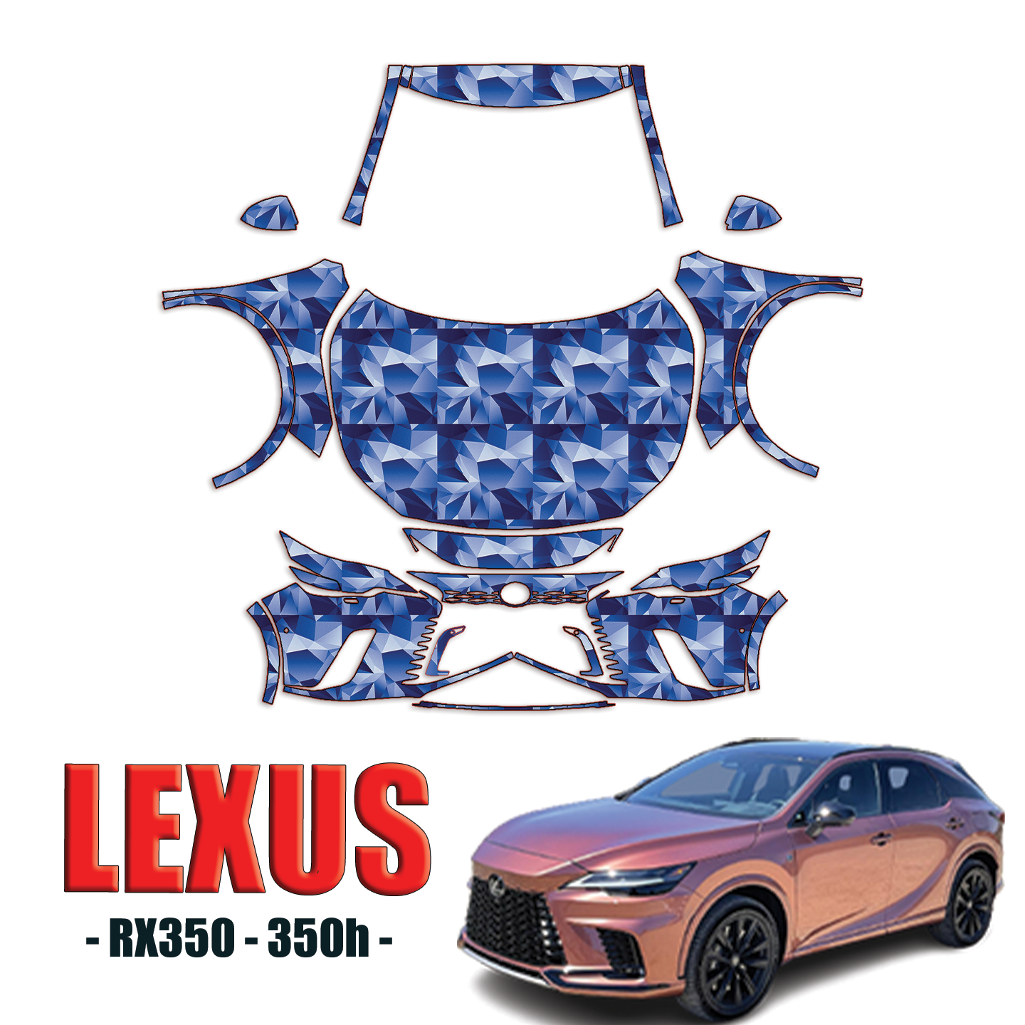 2023-2024 Lexus RX Precut Paint Protection Kit (PPF) – Full Front