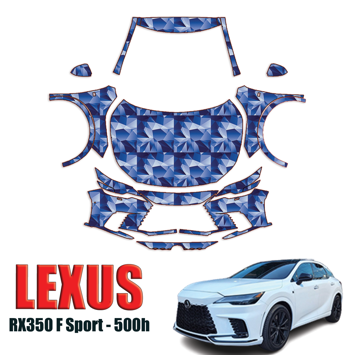 2023-2024 Lexus RX Precut Paint Protection PPF Kit – Full Front