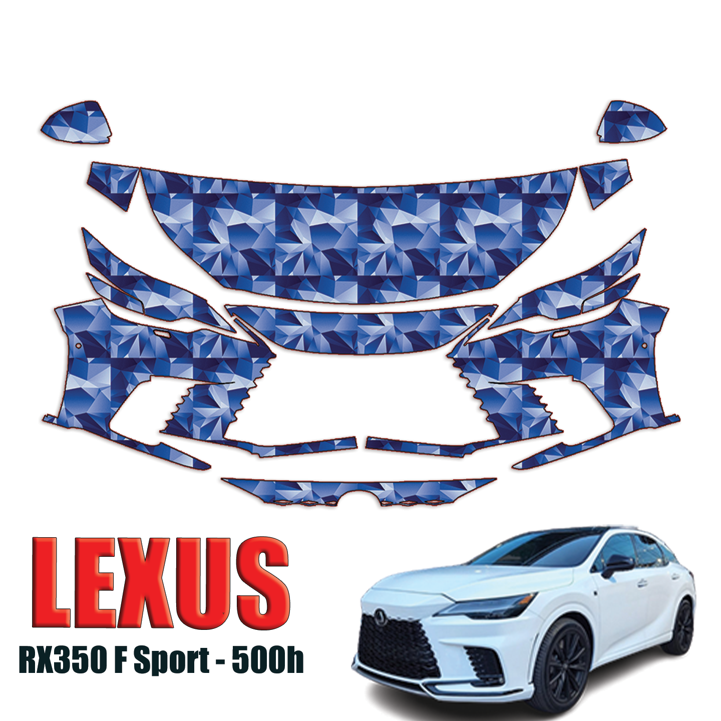 2023-2024 Lexus RX Precut Paint Protection PPF Kit – Partial Front