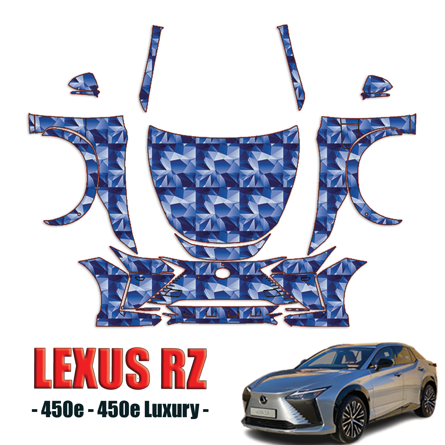 2023-2024 Lexus RZ Precut Paint Protection Kit (PPF) – Full Front