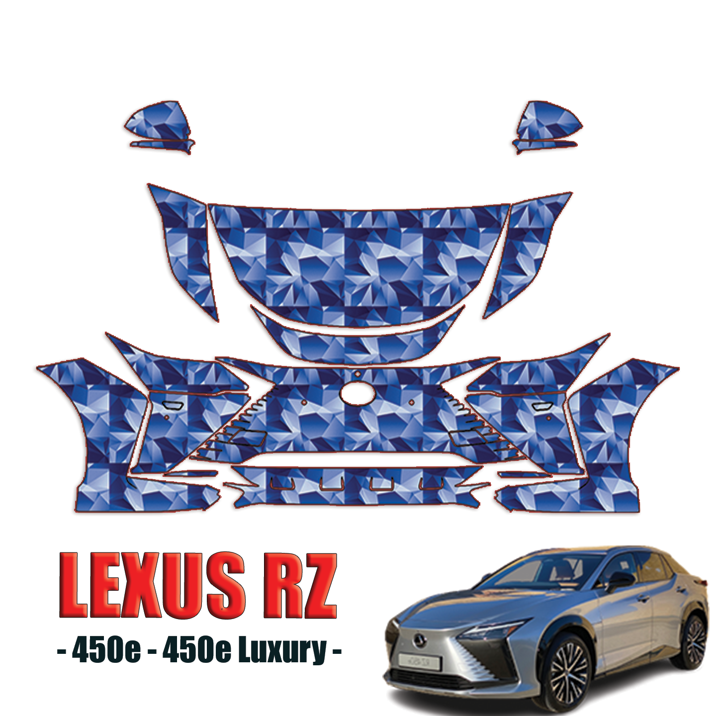 2023-2024 Lexus RZ Precut Paint Protection PPF Kit – Partial Front
