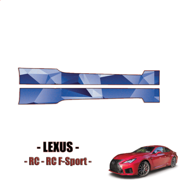 2019 -2023 Lexus RC, RC F-Sport Precut Paint Protection Film- Rocker Panels