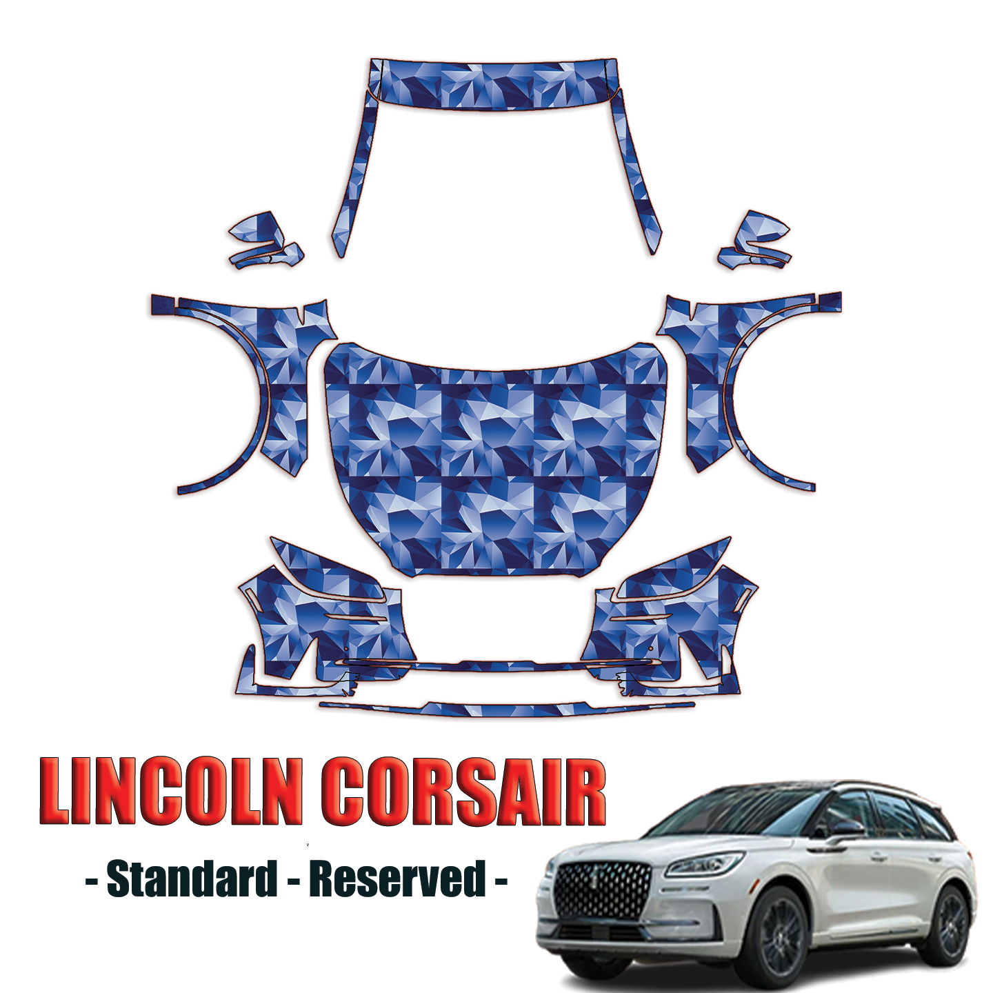 2023-2024 Lincoln Corsair Precut Paint Protection Kit – Full Front + A Pillars + Rooftop
