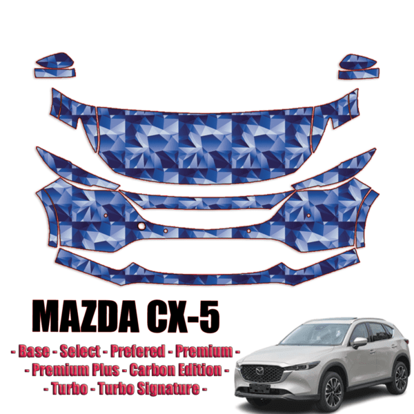 2022-2025 Mazda CX-5 Precut Paint Protection PPF Kit – Partial Front