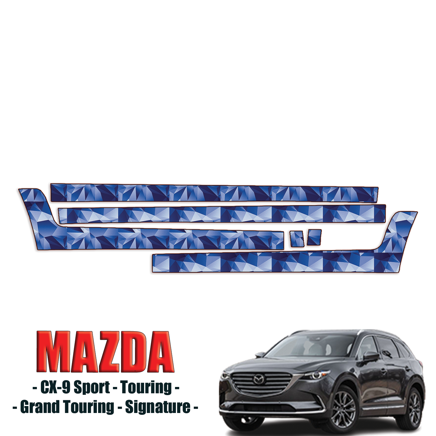 2016-2021 Mazda CX-9 Precut Paint Protection Kit PPF – Rocker Panels