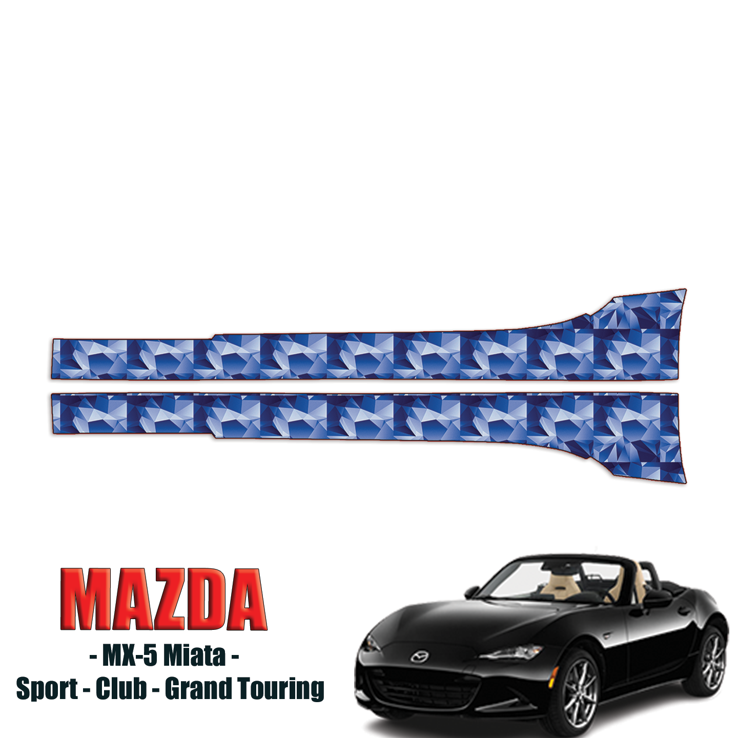 2016-2024 Mazda MX-5 Miata – Sport, Club, Grand Touring Precut Paint Protection Kit – Rocker Panels