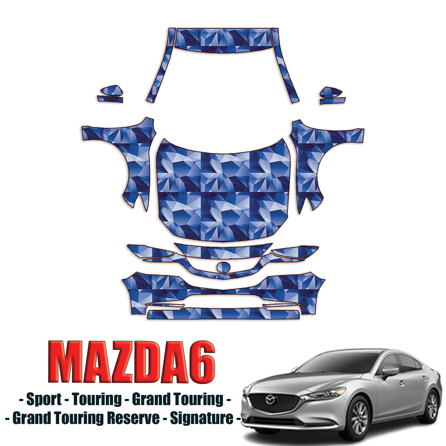 2018-2021 Mazda Mazda6 Precut Paint Protection PPF Kit – Full Front+
