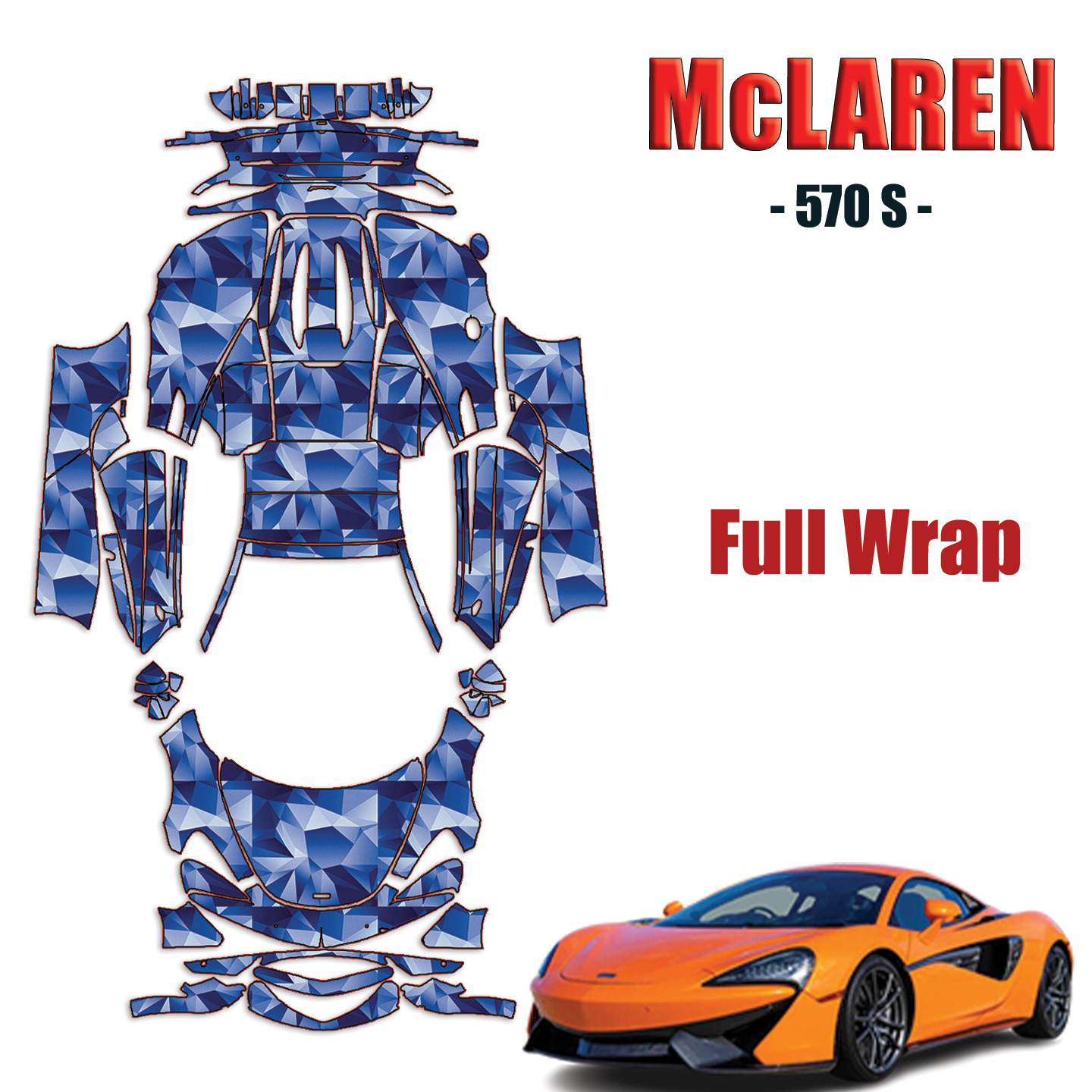 2016-2024 McLaren 570S Paint Protection Kit Paint Protection Kit – Full Wrap Vehicle