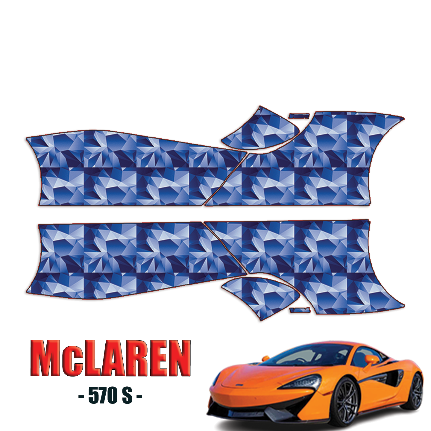 2016-2017 McLaren 570S PPF Precut Paint Protection Kit Rocker Panels