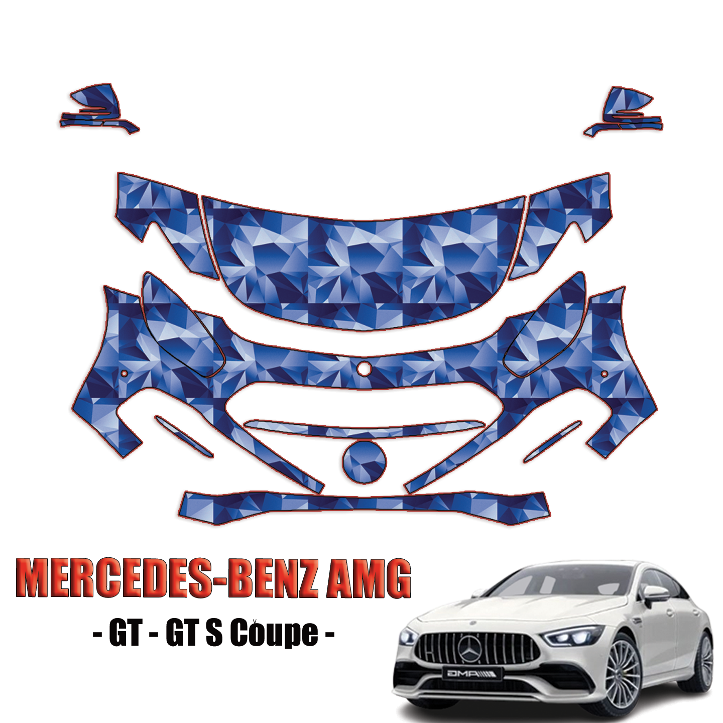 2018-2023 Mercedes-Benz AMG GT Precut Paint Protection Kit – Partial Front