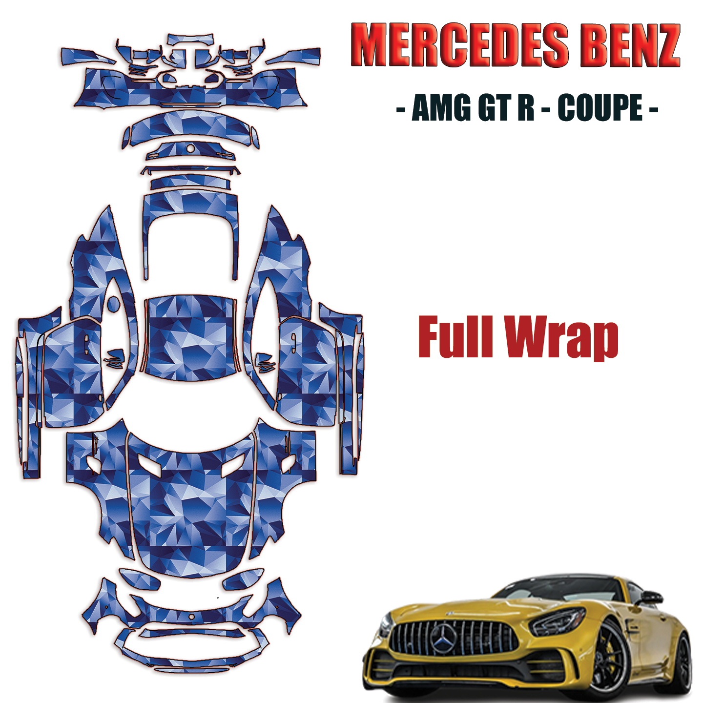 2017-2023 Mercedes Benz AMG GT R Coupe Paint Protection Kit – Full Wrap Vehicle
