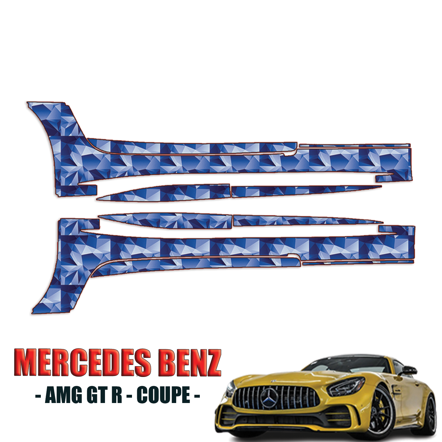 2017-2023 Mercedes Benz AMG GT R Coupe Precut Paint Protection Kit – Rocker Panels