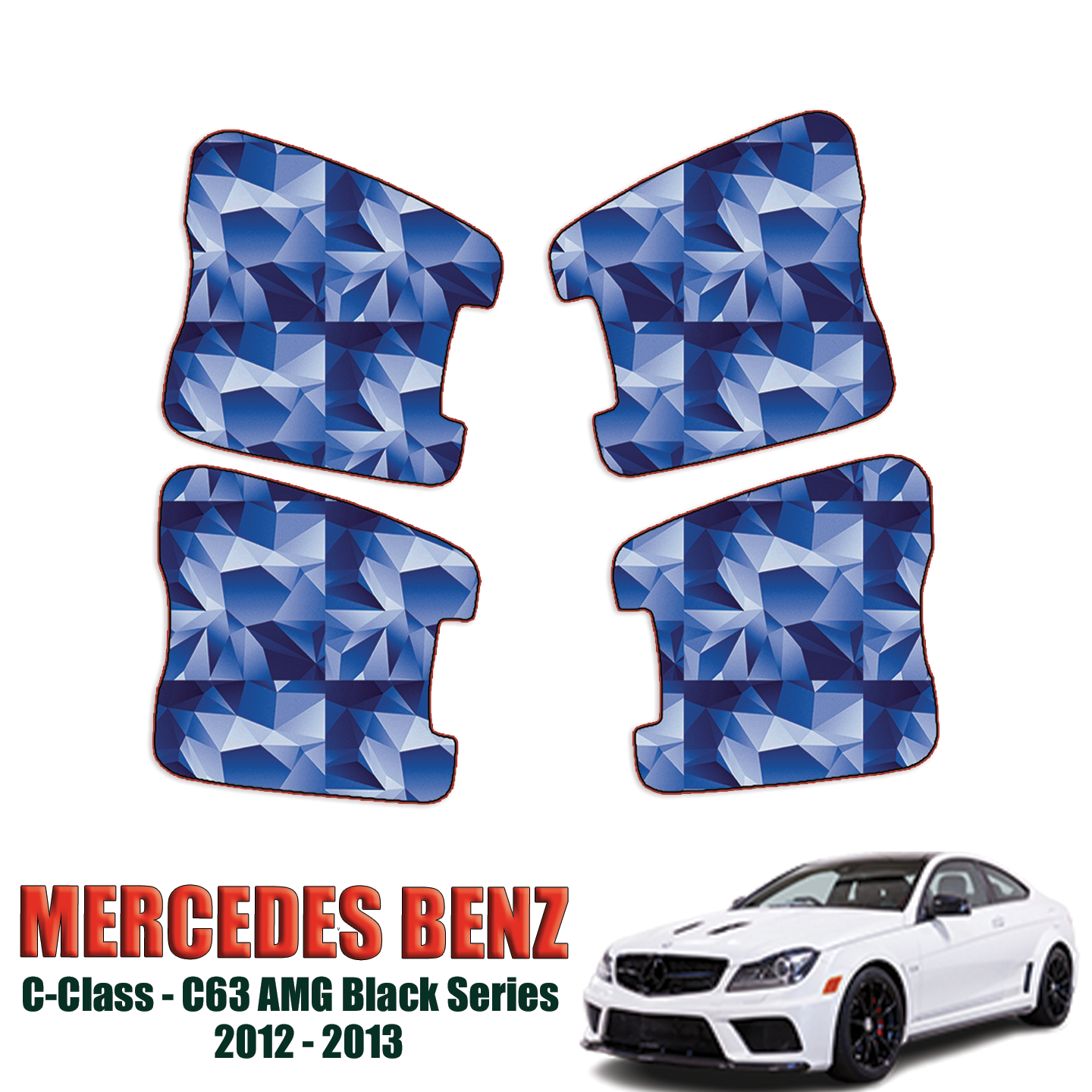 2012-2013 Mercedes Benz C-Class C63 AMG Black Series Precut Paint Protection Kit – Door Cups
