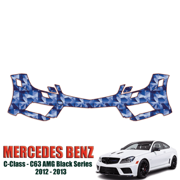 2012-2013 Mercedes Benz C-Class C63 AMG Black Series Precut Paint Protection Kit – Front Bumper