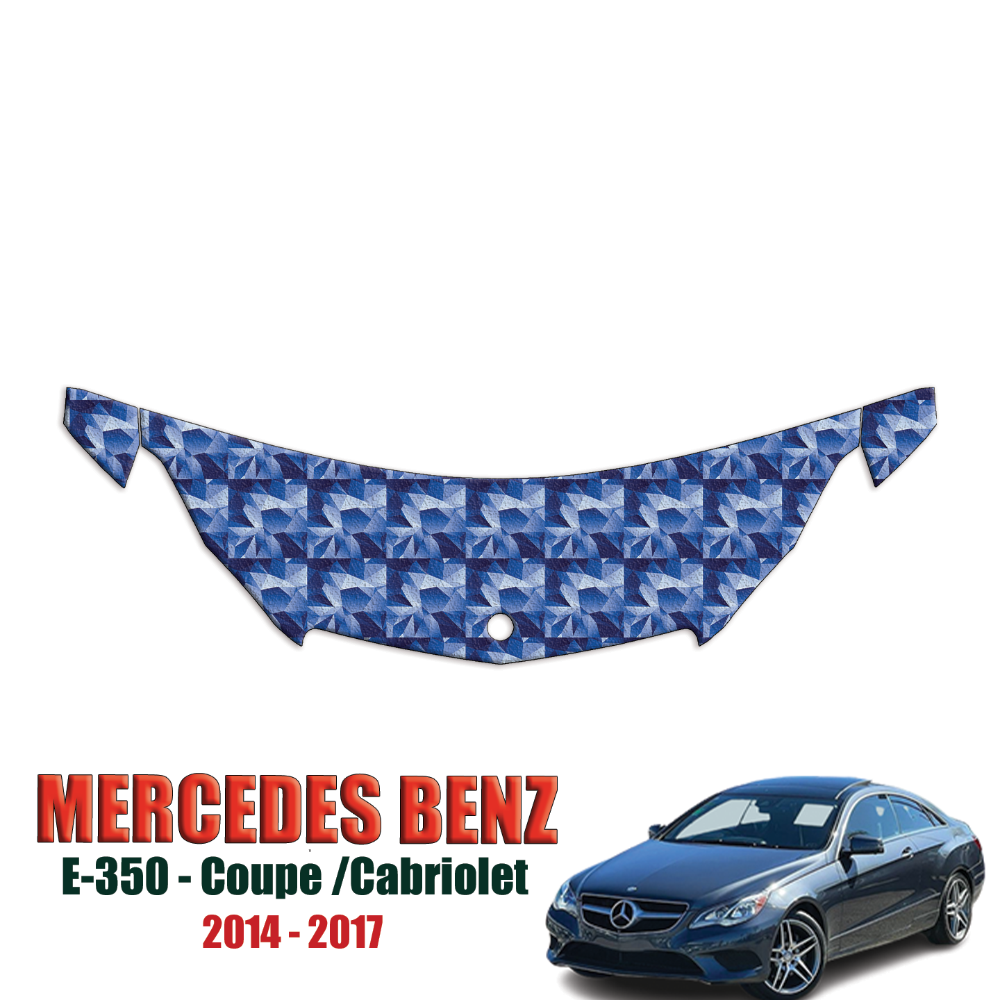 2014 – 2017 Mercedes Benz E-350 Precut Paint Protection Kit – Partial Hood + Fenders