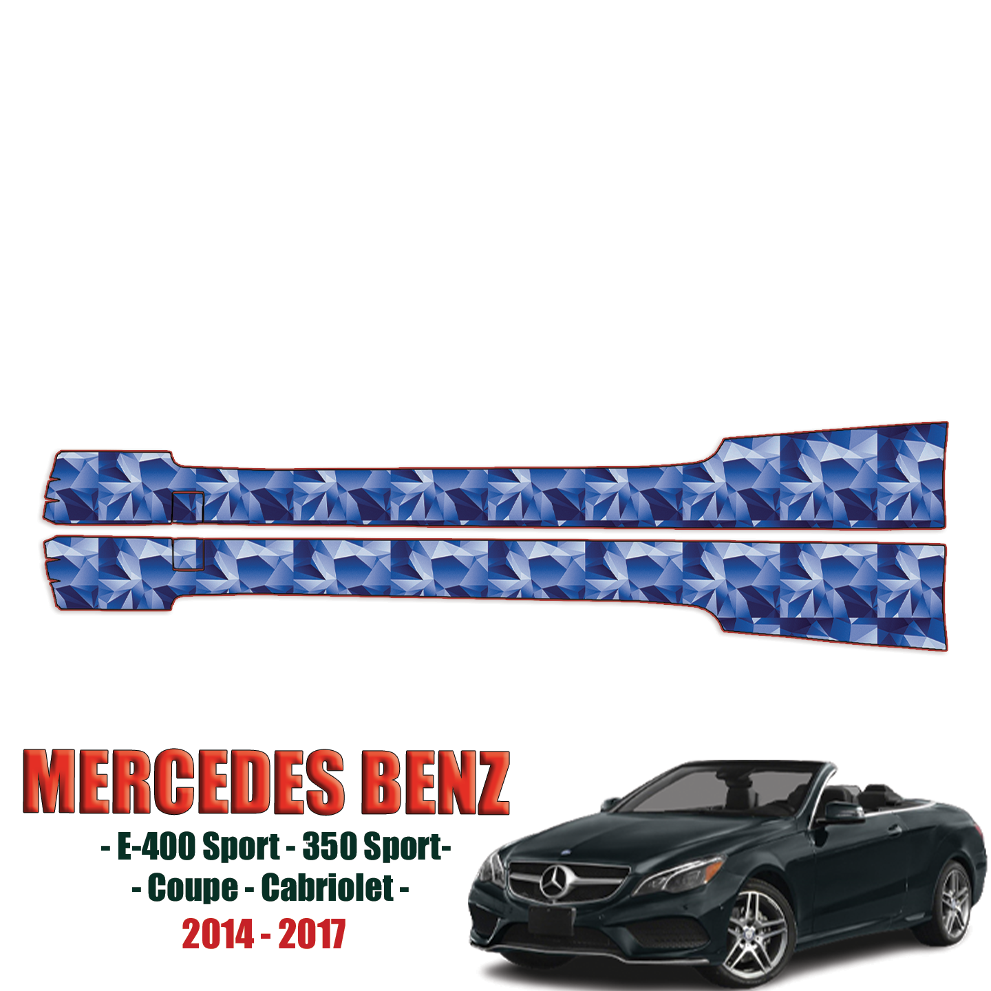 2014-2017 Mercedes Benz E-400 Sport Precut Paint Protection Kit – Rocker Panels