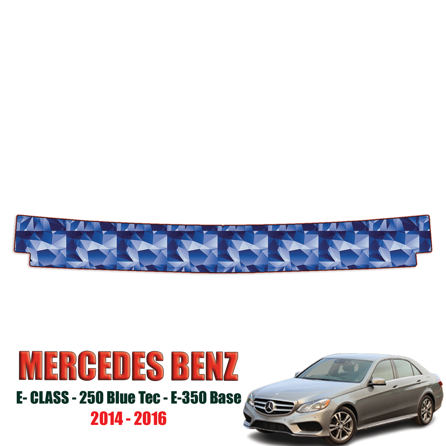 2014-2016 Mercedes Benz E-Class 250 Blue Tec, E 350 Base Precut Paint Protection Kit – Bumper Step