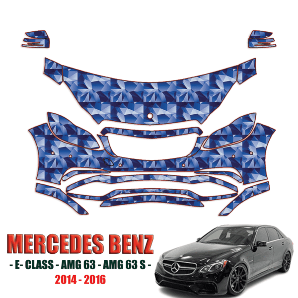 2014-2016 Mercedes Benz E-Class AMG E63, AMG 63S Pre Cut Paint Protection Kit – Partial Front