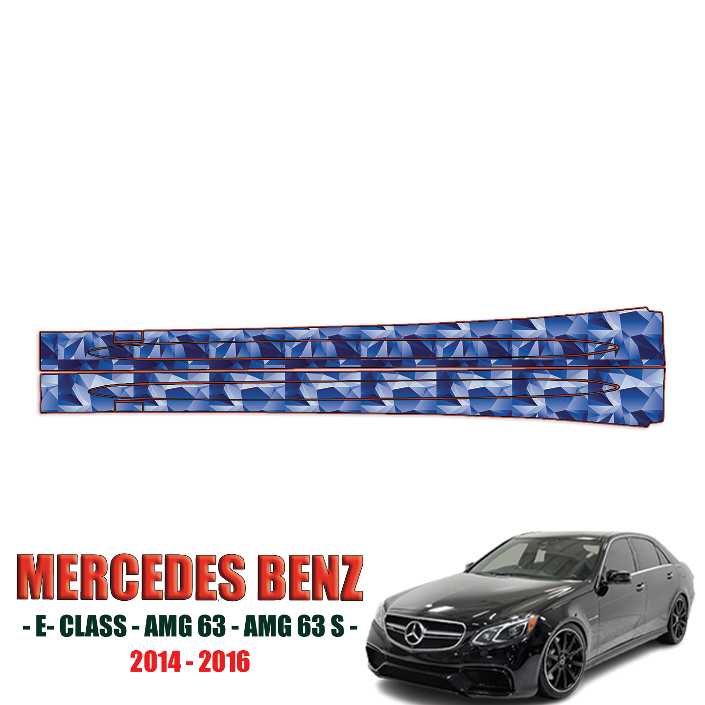 2014-2016 Mercedes Benz E-Class AMG E63, AMG 63S Precut Paint Protection Kit – Rocker Panels