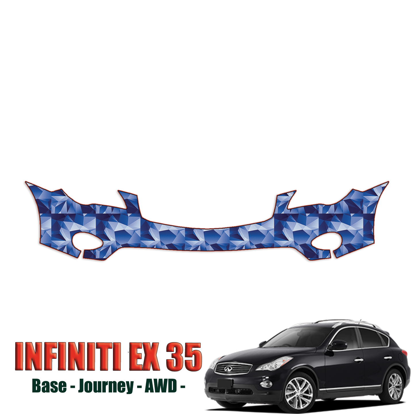 2008-2023 Infiniti EX35 Precut Paint Protection Kit – Front Bumper