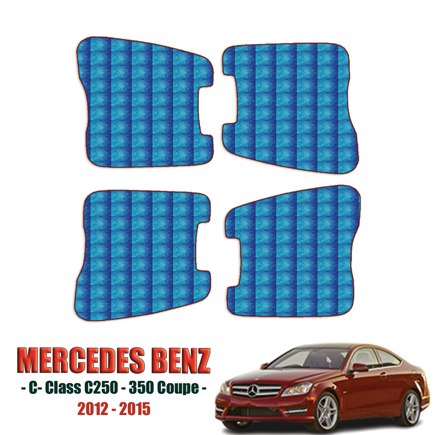 2012-2015  Mercedes Benz C-Class 250 – 350 Coupe Precut Paint Protection Kit – Door Cups