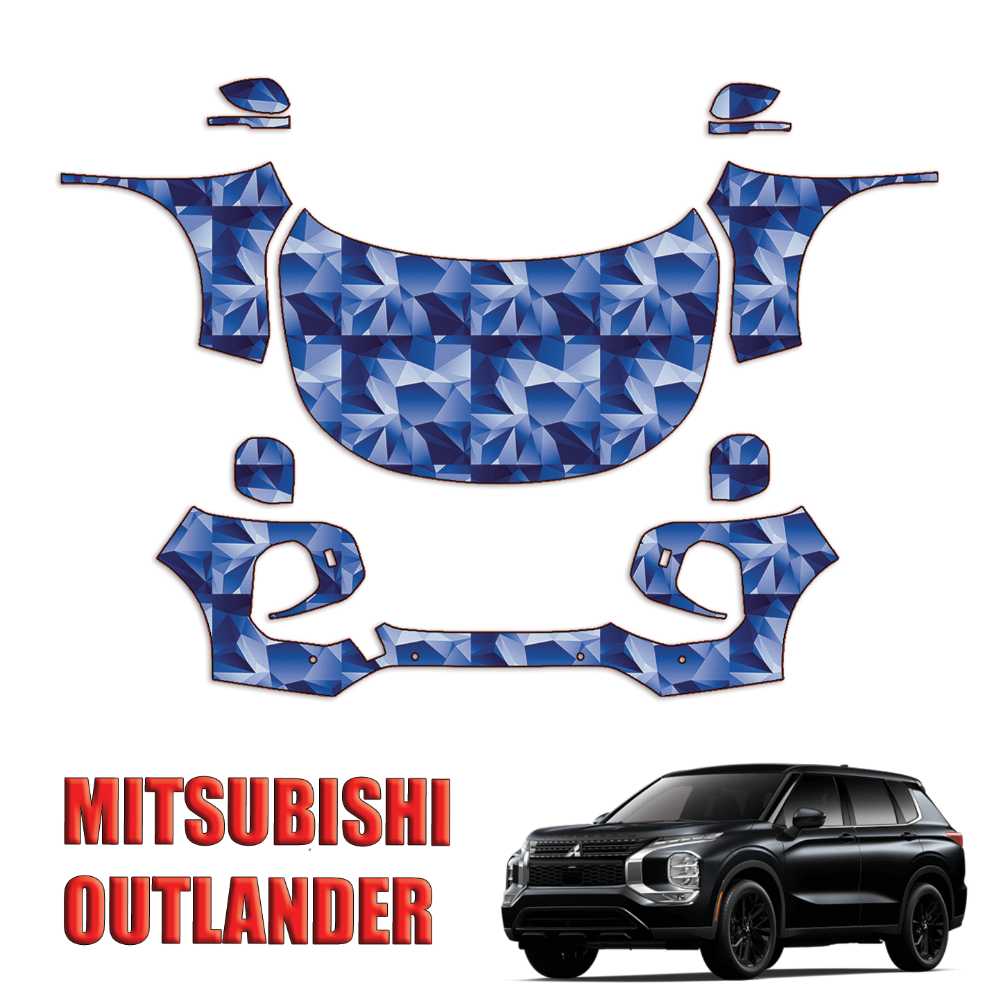 2024-2025 Mitsubishi Outlander Precut Paint Protection PPF Kit – Full Front