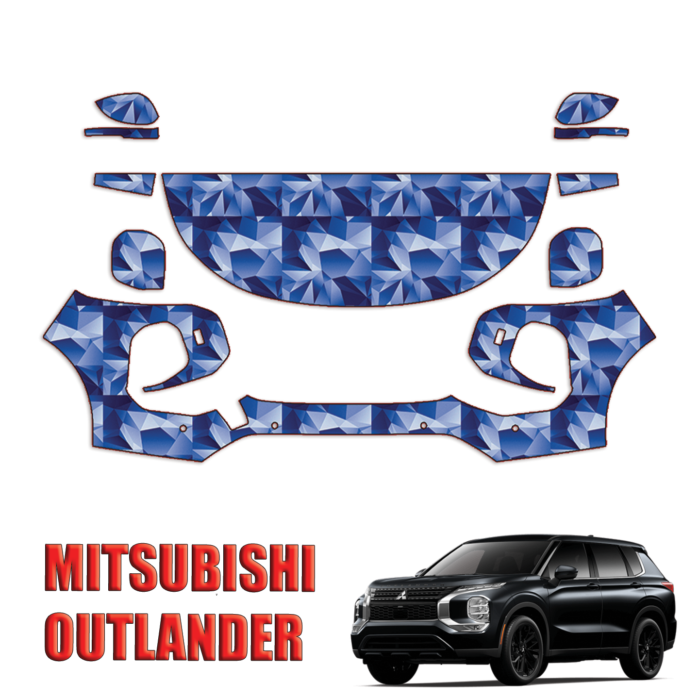 2024-2025 Mitsubishi Outlander Precut Paint Protection PPF Kit – Partial Front