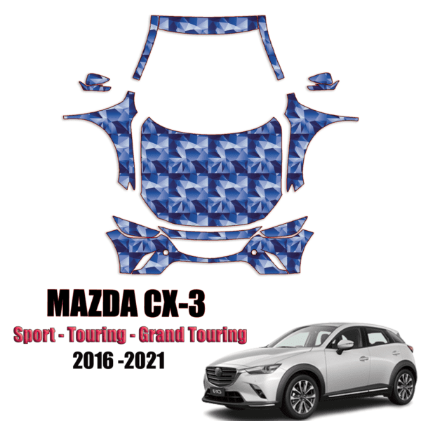 2016-2021 Mazda CX-3 Sport, Touring, Grand Touring Pre Cut Paint Protection Kit – Full Front + A Pillars + Rooftop