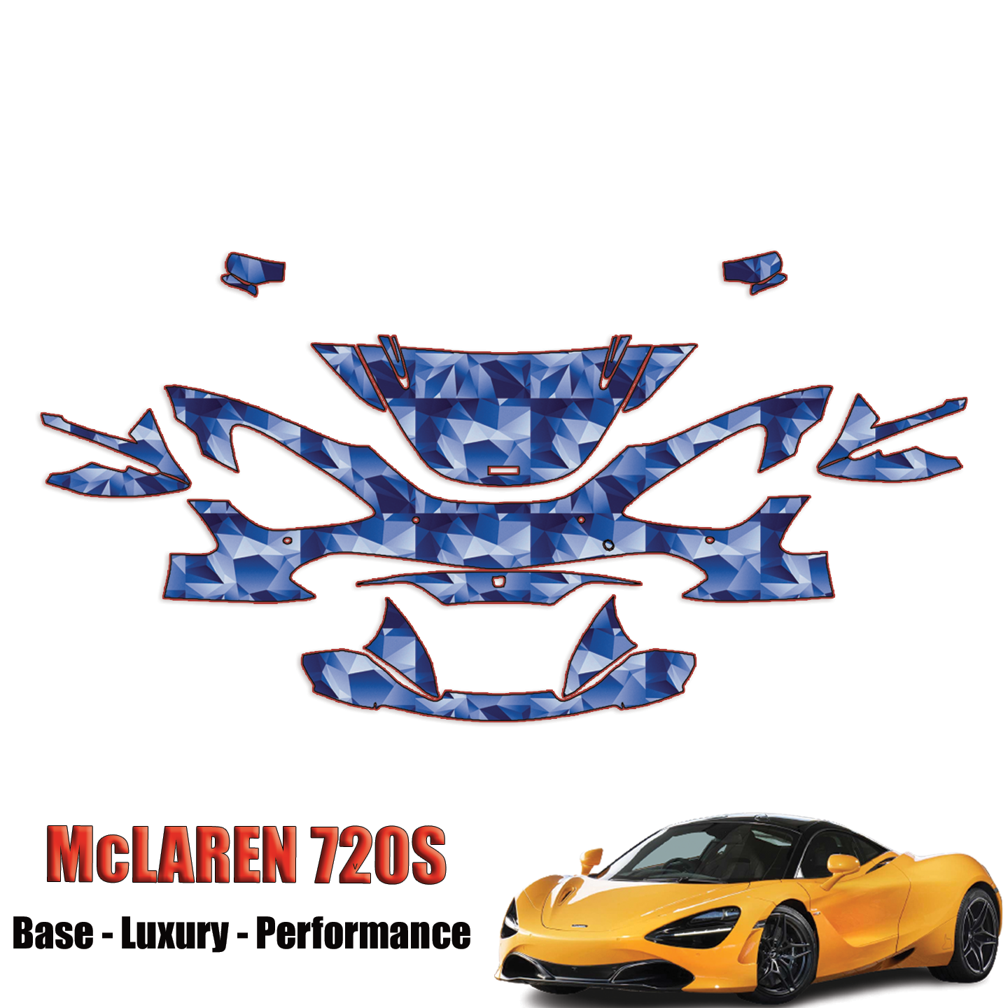 2019-2023 McLaren 720S Precut Paint Protection Kit – Partial Front