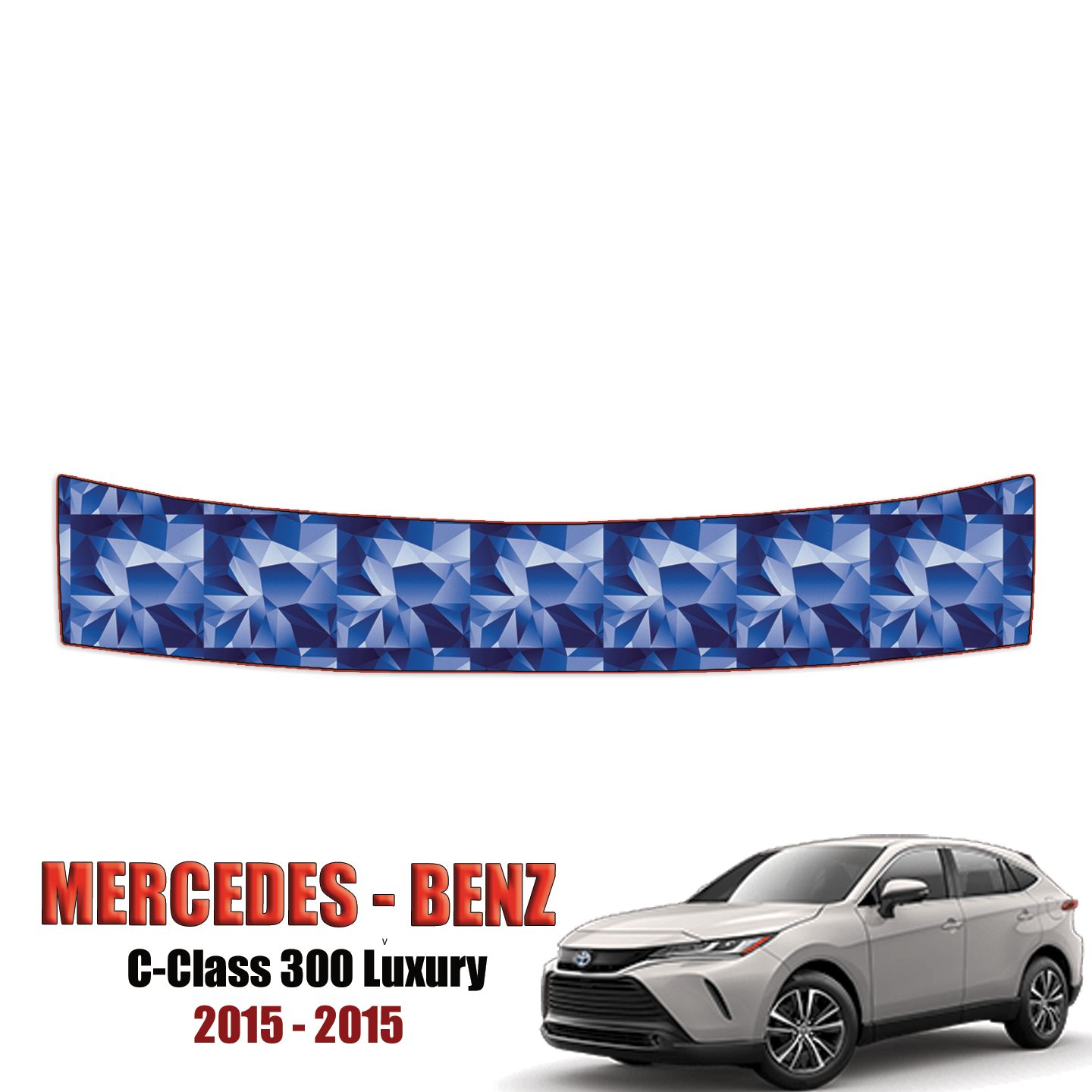2015-2015 Mercedes Benz C-Class 300 Luxury Precut Paint Protection Kit – Bumper Step