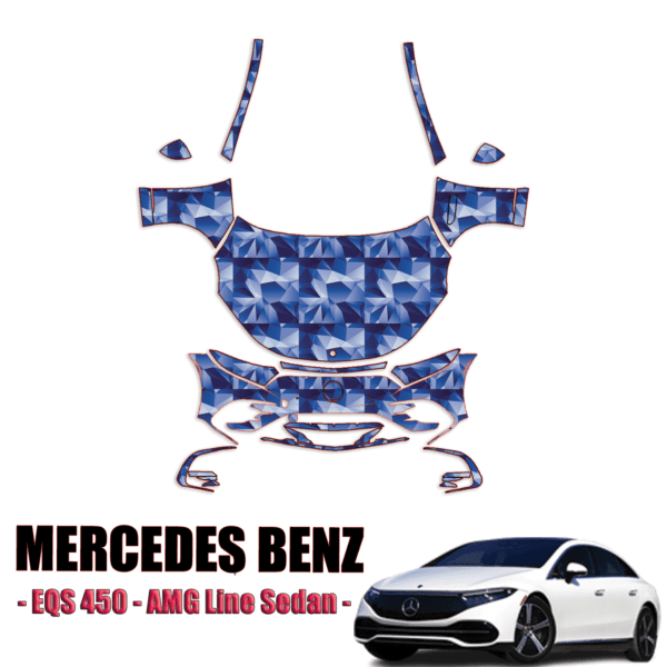 2022-2023 Mercedes-Benz EQS 450 – AMG Line Sedan Precut Paint Protection Kit – Full Front + A Pillars + Rooftop