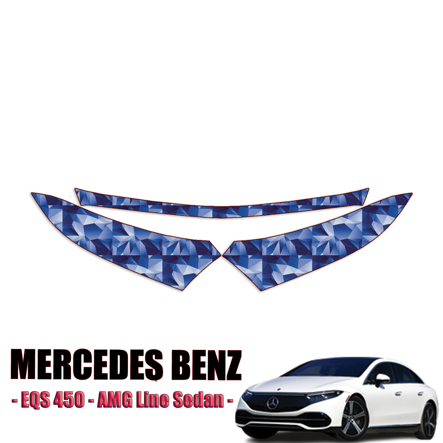 2022-2023 Mercedes-Benz EQS 450 – AMG Line Sedan Pre Cut Paint Protection Kit – Headlights