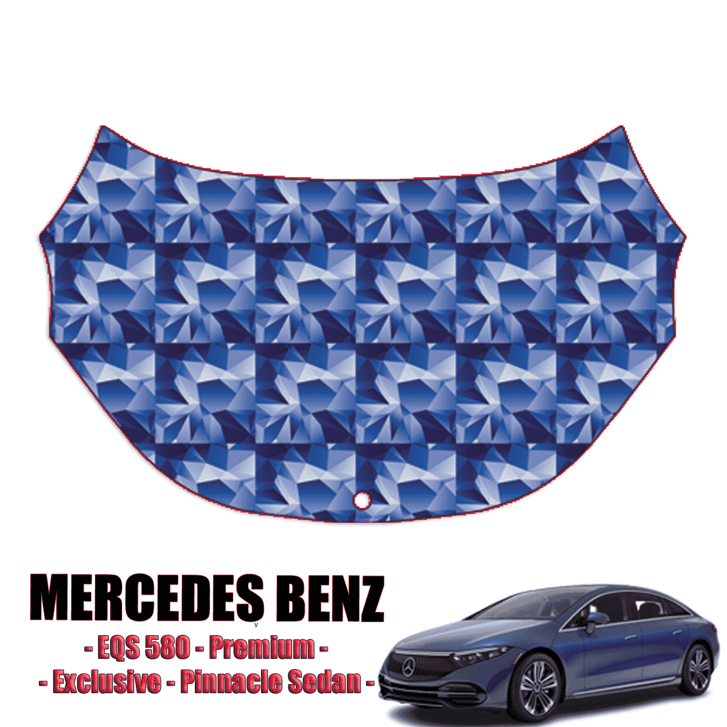 2022-2023 Mercedes-Benz EQS 580 – Premium, Exclusive, Pinnacle Sedan Paint protection Kit – Full Hood