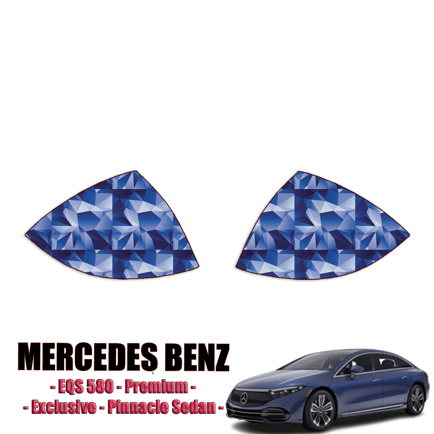 2022-2023 Mercedes-Benz EQS 580 – Premium, Exclusive, Pinnacle Sedan Precut Paint Protection Kit (PPF) – Mirrors