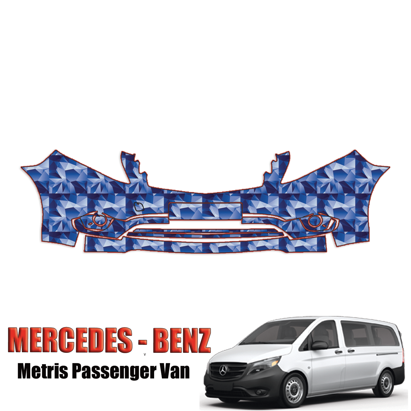 2016-2023 Mercedes-Benz Metris Precut Paint Protection Kit – Front Bumper