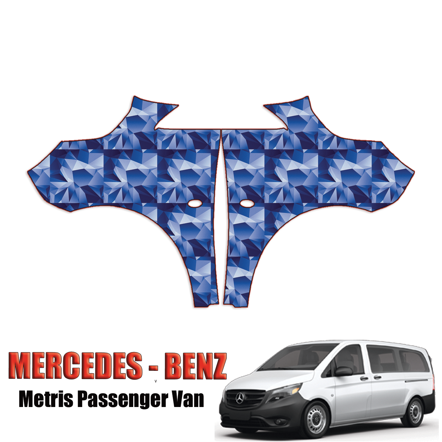 2016-2023 Mercedes-Benz Metris Passenger Van Precut Paint Protection Kit – Full Front Fenders