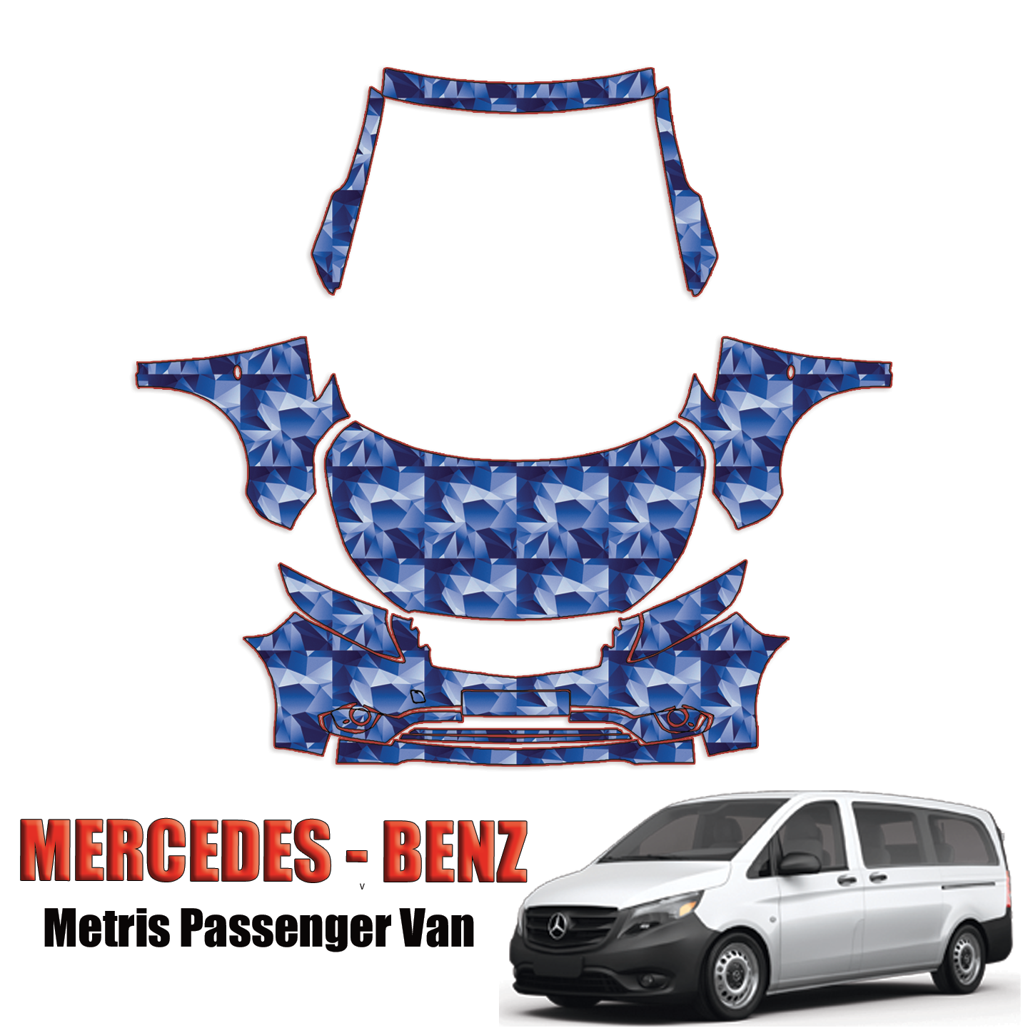 2016-2023 Mercedes-Benz Metris Precut Paint Protection Kit – Full Front
