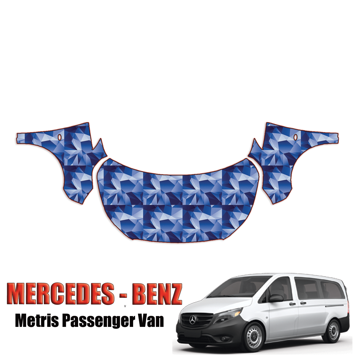 2016-2023 Mercedes-Benz Metris Passenger Van Precut Paint Protection Kit – Full Hood + Fenders