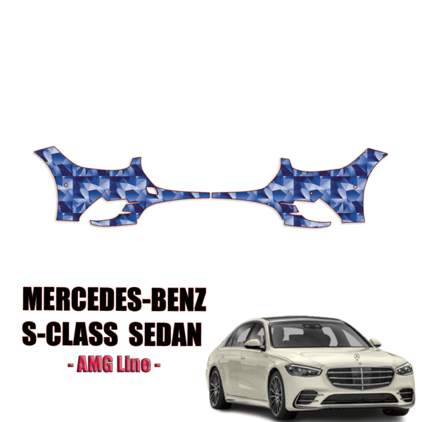 2021-2023 Mercedes-Benz S-Class Sedan Precut Paint Protection Kit – Front Bumper